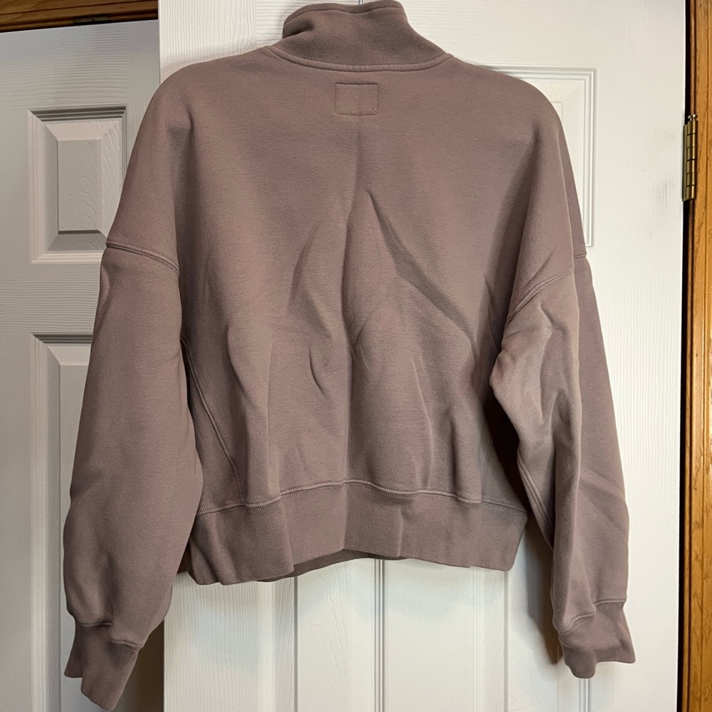 Abercrombie & Fitch Taupe Zip-Up Sweatshirt - Picture 2 of 4